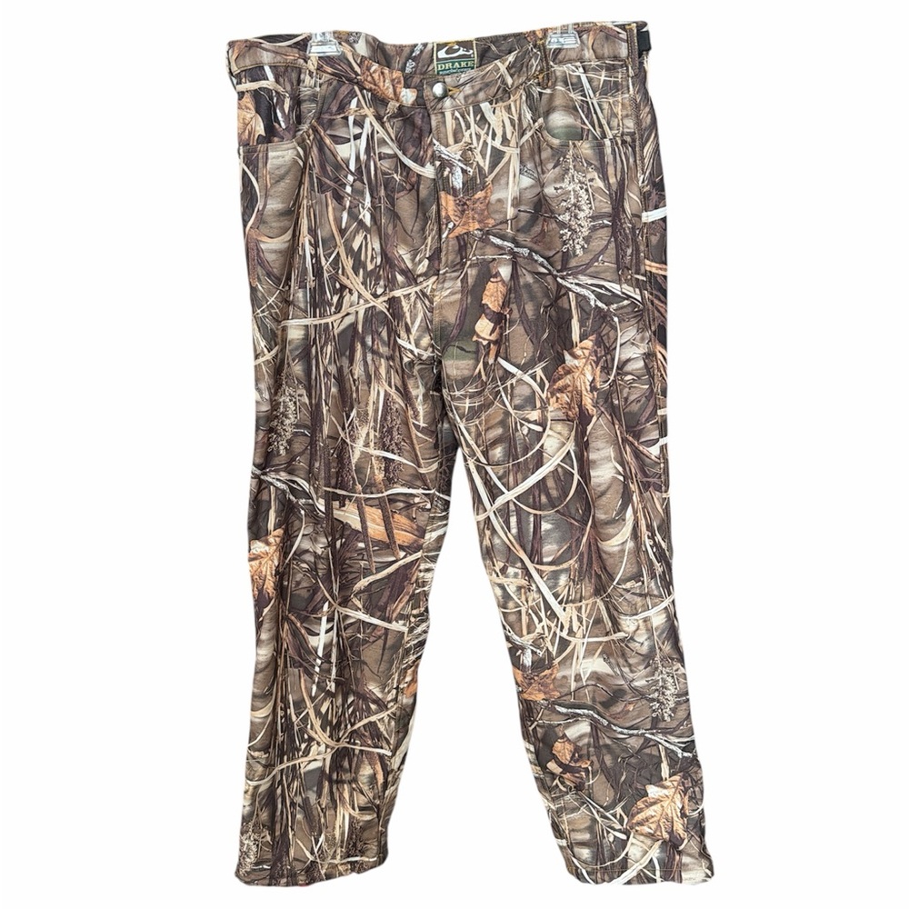 Drake Waterfowl systems fleece lined hunting pants XL‎ Advantage Max 4 camo FLAW